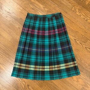 New Attitude 70s Tartan Midi Skirt